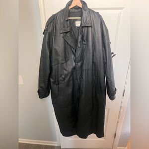 Charles Klein Leather Trenchcoat